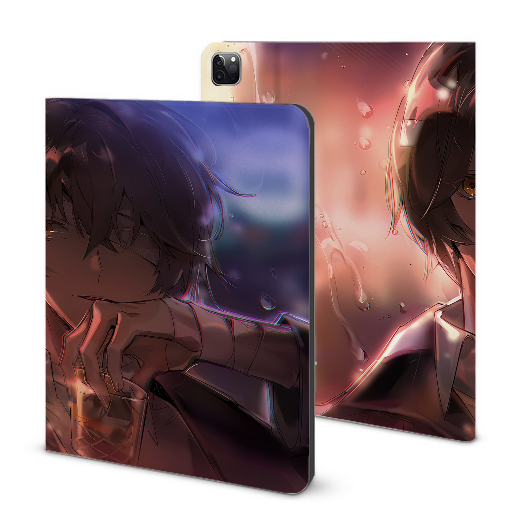 （画像用） 文豪ストレイドッグス Bungo Stray Dogs IPad ケース ブック型 PUレザー TPU 耐衝撃 軽量 薄型 ペン収納なし 全面保護 IPad 各モデル対応